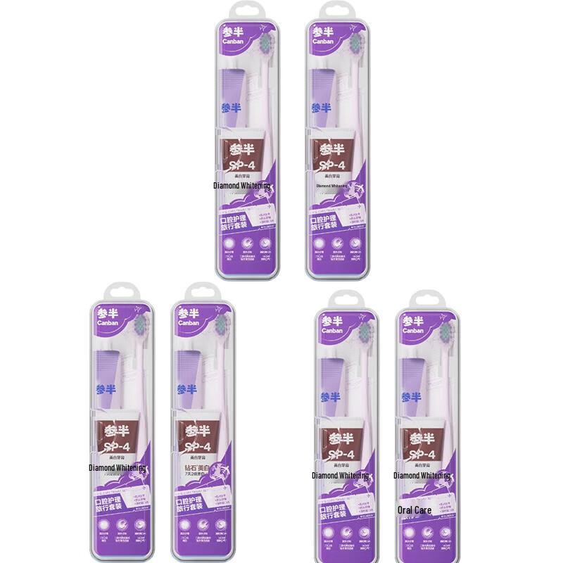 Canban 3-in-1 Portable Oral Care Travel Kit (6-Pack)