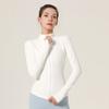 Women Summer Sun Protection Jacket Breathable Anti-UV Long Sleeves Shirt Lightweight Outdoor Sports Yoga Casual Solid Color Zip Top