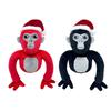 Gorilla Tag Plush Cute And Funny Stuffed Animal Toy With Christmas Hat