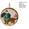 Sea Glass Art Dog Ornament Hanging Dog Sea Glass Christmas Tree Ornament Handcrafted Pet Memorial Decoration for Holiday Home Party Decor