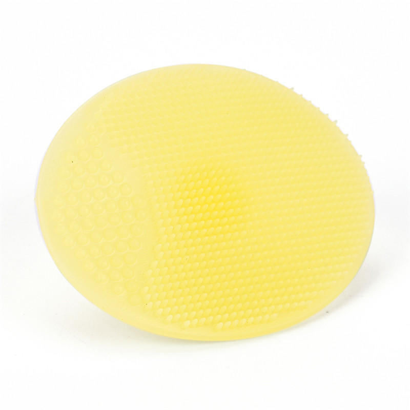 

Силиконовая щетка для мытья головы, щетка для массажа лица младенцев жёлтый