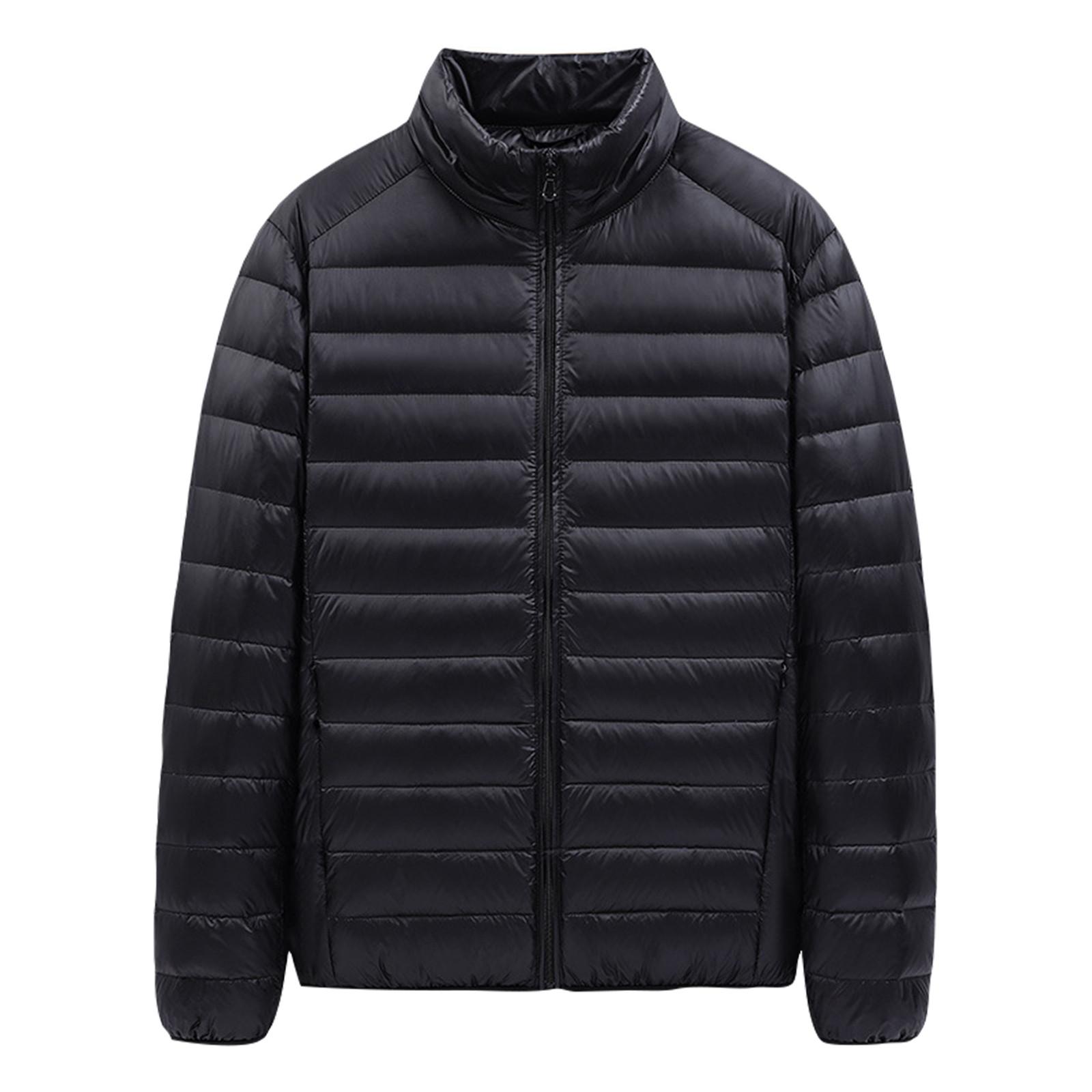 

Пуховик из хлопка, легкий и тонкий свободный большой повседневный пуховик с воротником-стойкой XXXXXL чёрный