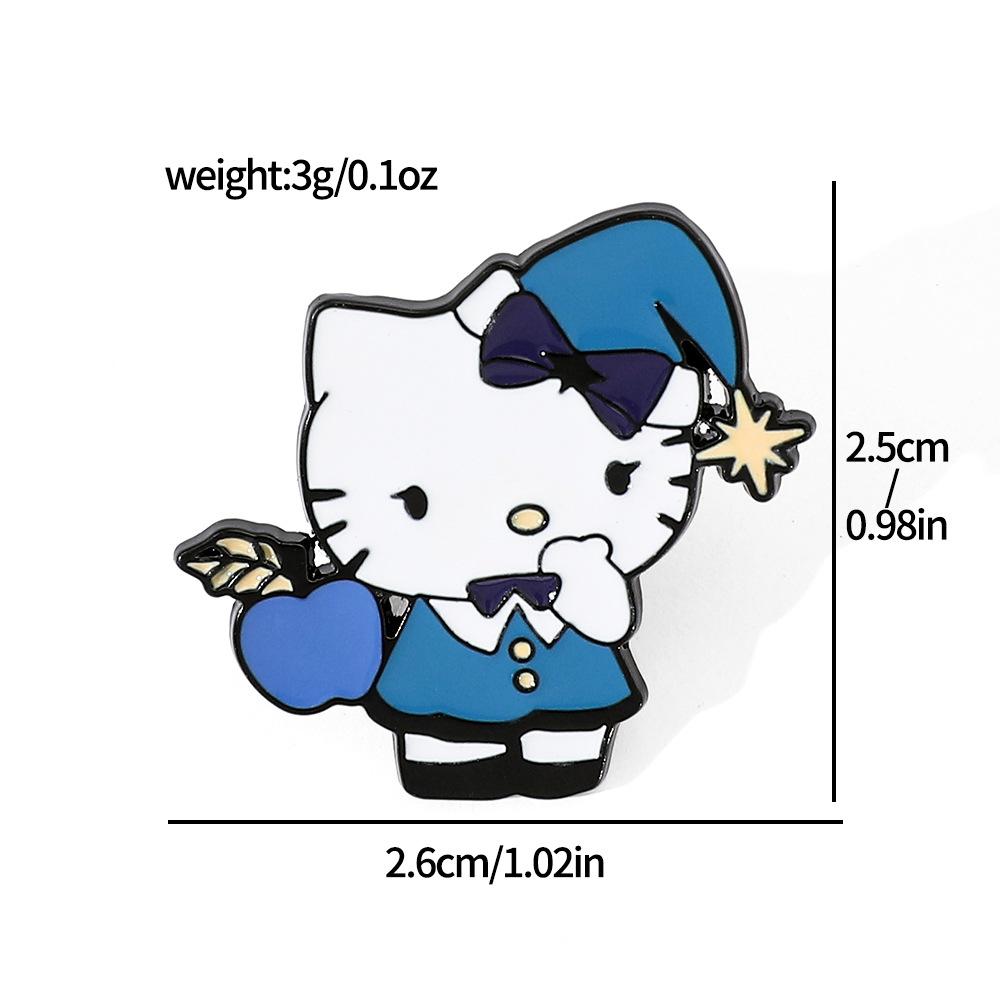 Creative Pajama Party Melody KT Pussy Metal Badge Sanrio Alloy Drip Brooch
