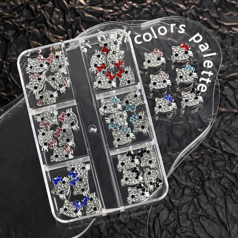 Hello Kitty Strass-Nagelkunst Legierungszubehör