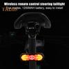 Bicycle Tail Light Waterproof Remote Control Turn Signal Light Type-C Rechargeable MTB Road Mountain Bike Rear Night Riding Bike Safety Warning Lamp