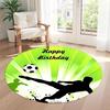 Runder Fußballteppich Geeignet für Schlafsaal Flur Wohnzimmer Außenbereich Rutschfester Runder Teppich Büros Dekorieren Perfektes Geschenk für Frauen Männer