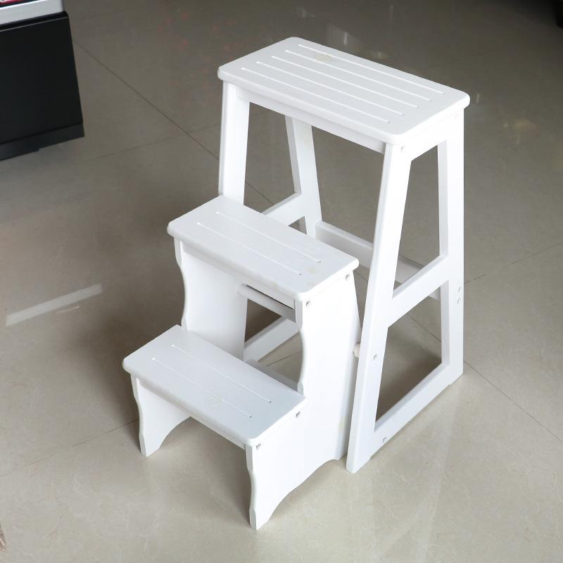 Современная минималистичная многофункциональная складная стремянка и лестница из массива сосны 57x38.5x64