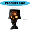Skeleton Head Table Lamp with Cable Weather Resistant Halloween Skull Light Decoration For Garden Outdoor Decoration