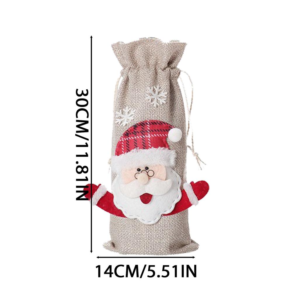 Wine Protector Bags Christmas Wine Bottle Wrapping Protector Bags Christmas Drawstring Red Wine Bottle Cover Bags For Travel