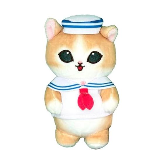 Mofusand Sailor Nyan Mascot Plush Toy (Blue Sleeveless), Note. 10cm