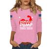 Women's Casual Fashionable Sexy Comfortable Neck Three-Quarter Sleeve Top
