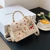 Borsa a Mano Casual alla Moda da Donna PU Decorazione a Fantasia di Ciliegie Mini Borsa a Spalla da Donna Borsa a Tracolla per Pendolarismo Shopping Uscite
