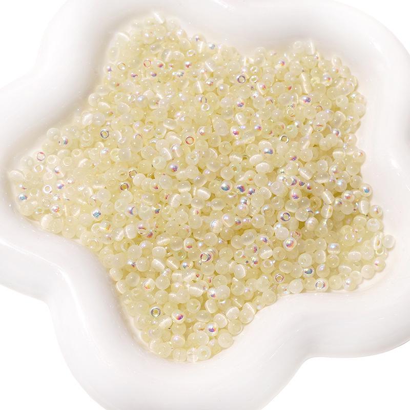 10g Aurora Cat Eye Glass Seed Beads: High-Quality DIY Beading Accessories for Handmade Bracelets