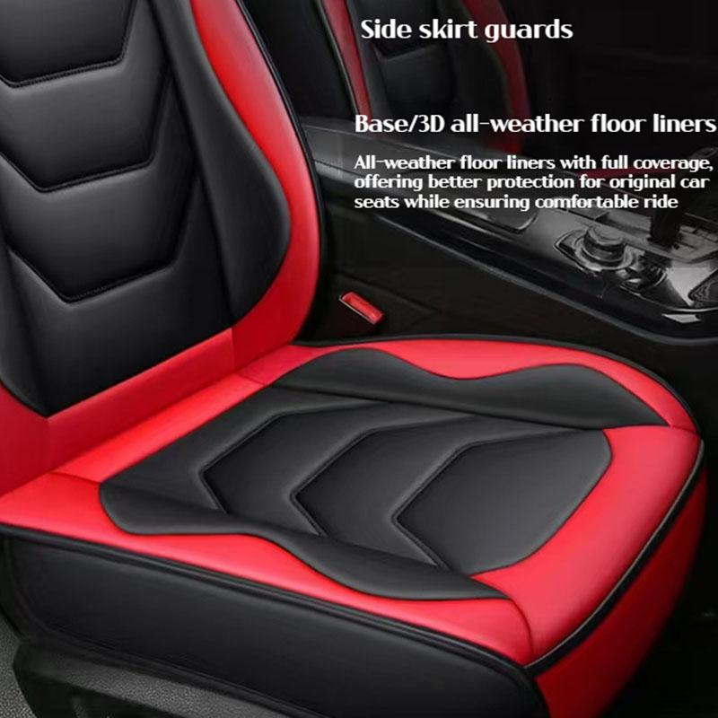 Universal PU Leather Front Car Seat Cover Durable&Breathable Cushion Mat Waterproof Protect Cushion Auto Seat Cover 1PC
