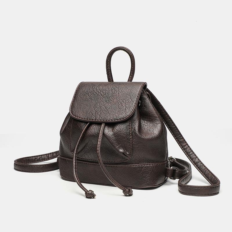 Fashion College Student Class Backpack Women's New Versatile Lychee Pattern Backpack Going Out Travel Bag Schoolbag