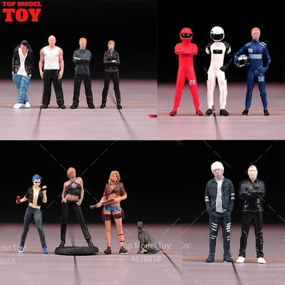 Malované Miniatury 1/64 Paul Walker Gal Gadot Vin Diesel Mini Scéna Rekvizity Panenky Figurky Model Aut Vozidla Auta Hračky Dárek