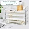 Stackable Paper Letter Tray Stacking File Letter Tray Space Saving Desk Document Organiser for School Office Supplies