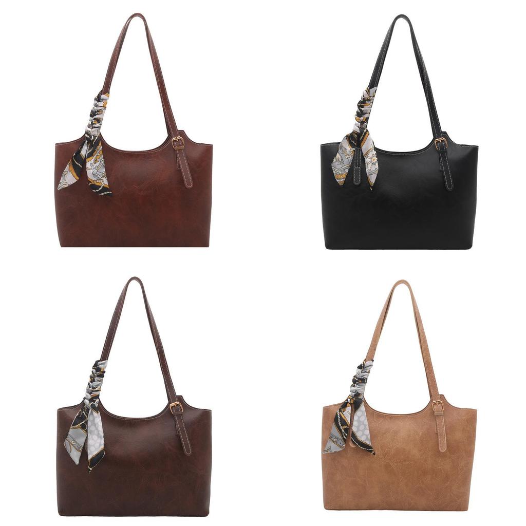Vintage Style Handheld Shoulder Bag With Zipper Closure For Commuting