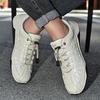 Men's Casual Shoes Cow Leather White Sneakers Outdoor Shoes Men Loafers Vintage Slip On Designer Flats Leisure Plus Size 45