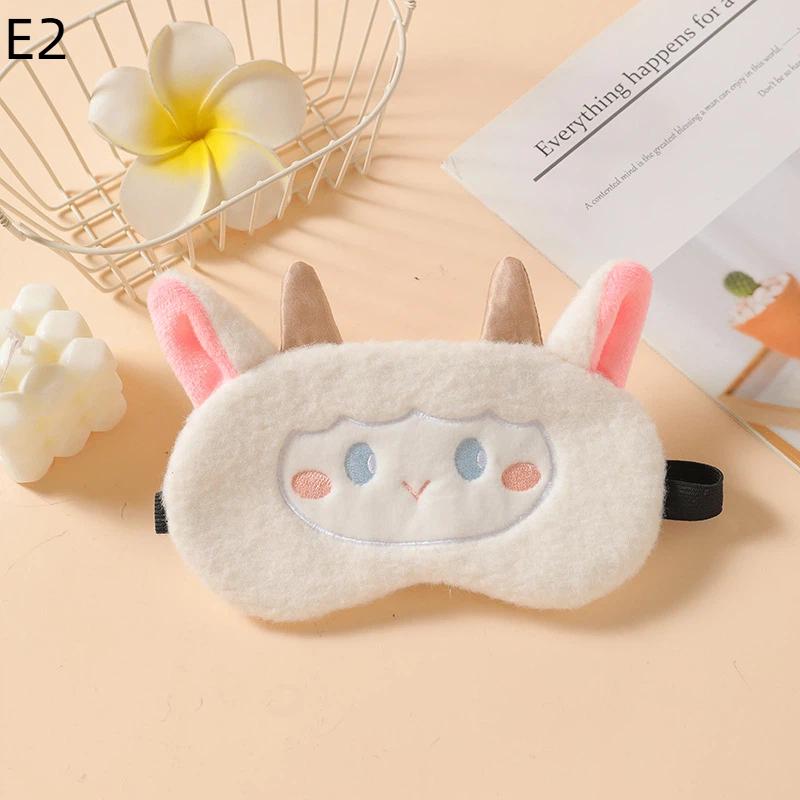 Cute Cartoon Plush Sleep Eye Mask Light Blocking Sleeping Eye Cover Protective Eye Mask Comfortable Soft