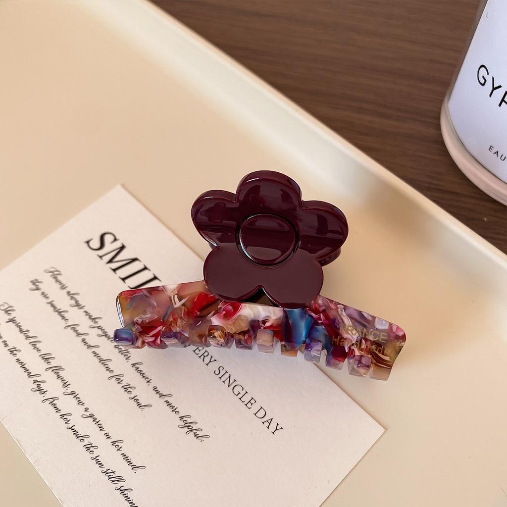 Korean New Style Acetate Flower Hairpin Female Back of The Head High-end Light Luxury Style Hairpin Hair Clip Headdress