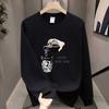 High-End Pure Cotton Men'S Trendy Long-Sleeved T-Shirt Bottoming Shirt Heavy Printing Men'S Clothing Simple And Versatile
