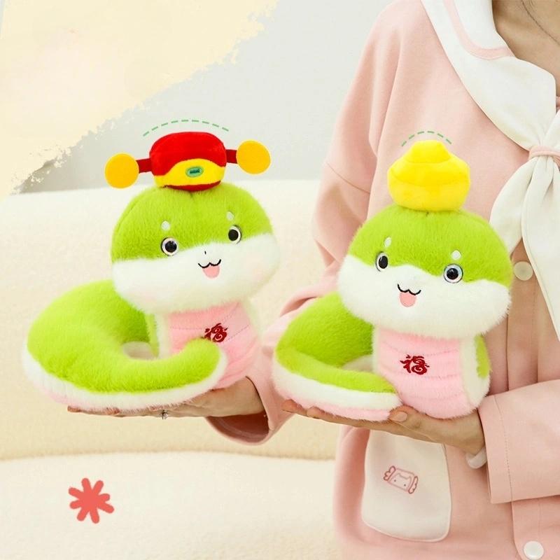 Soft Fortune Snakes Mascot Plush Toy Cartoon Stuffed Animals Doll New Year Gift