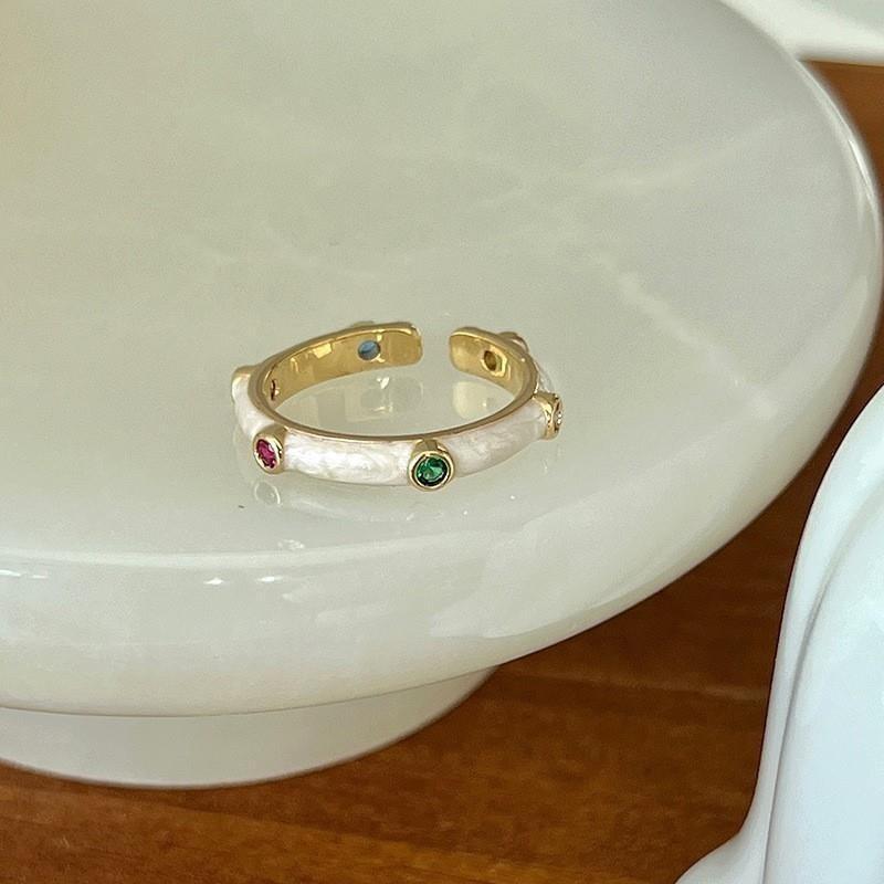 Enamel Colorful Butterfly Ring For Women Adjustable Open Design Unique And Jewelry Chic