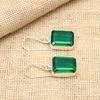 Chrome Diopside Gemstone Handmade 925 Sterling Silver Jewelry Earrings For Women