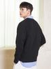 AYIHOLIC CASHMERE Cashmere-Like Round Cable Knit Black #5 Color