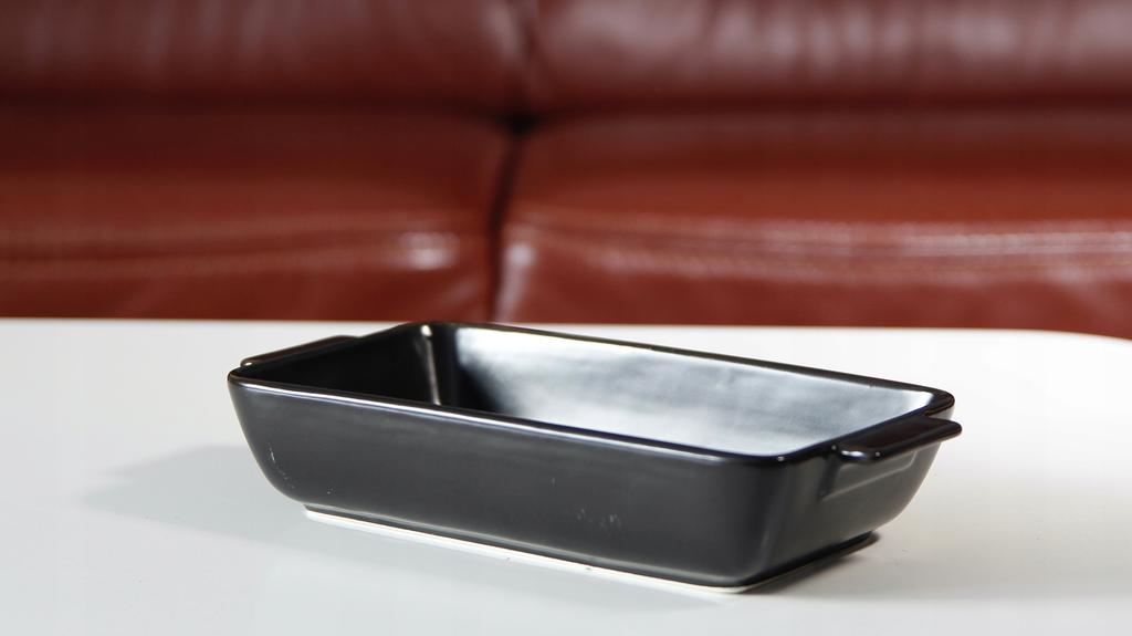 Baking Form Heat-Resistant Mold Black Porcelain Bowl 0.5 L