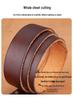 Men's Washed Retro Cowhide Leather Belt with Pin Buckle - Versatile and Casual