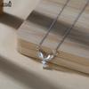 Effie Queen S925 Reinsilber Zirkon Engelsflügel Feder Choker Anhänger Ästhetische Gliederketten Halskette Kragen Hochzeitsgeschenk APN54