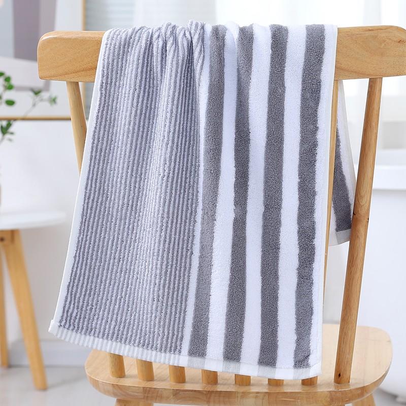Japanese Style Gradient Striped Bathroom Towel - Strong Water Absorption Hand & Face Towel Unprinted Quality Towels
