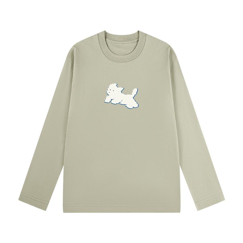 

Women s Japanese Retro Heavyweight Cotton Long Sleeve T-shirt - Autumn Style, Loose Fit with Printed Design 3XL (165-185 lbs)