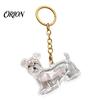 Pet Loss Sympathy Gift Hair Memorial Keychain, Dog Keepsake Holder, Transparent Jewelry Bottle Pendant, Portable Commemorative Charm for Keys