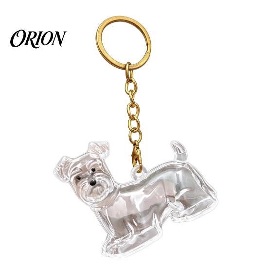 Pet Loss Sympathy Gift Hair Memorial Keychain, Dog Keepsake Holder, Transparent Jewelry Bottle Pendant, Portable Commemorative Charm for Keys