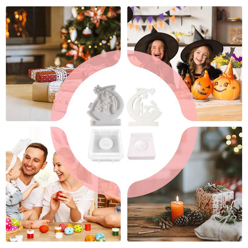 Krybbespill Silikonstøpeformer Gjenbrukbar Silikonform Enkel Slipp Krybbespillform Støpeformer Trygg Non-Stick Stearinlysform For