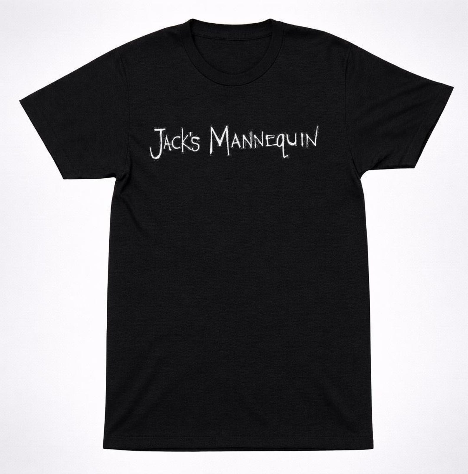 Jacks Mannequin Logo Emo Piano Rock Tee: Black Classic Band Shirt, Mid 2000s Nostalgia | Cotton Blend, Unisex Fit S