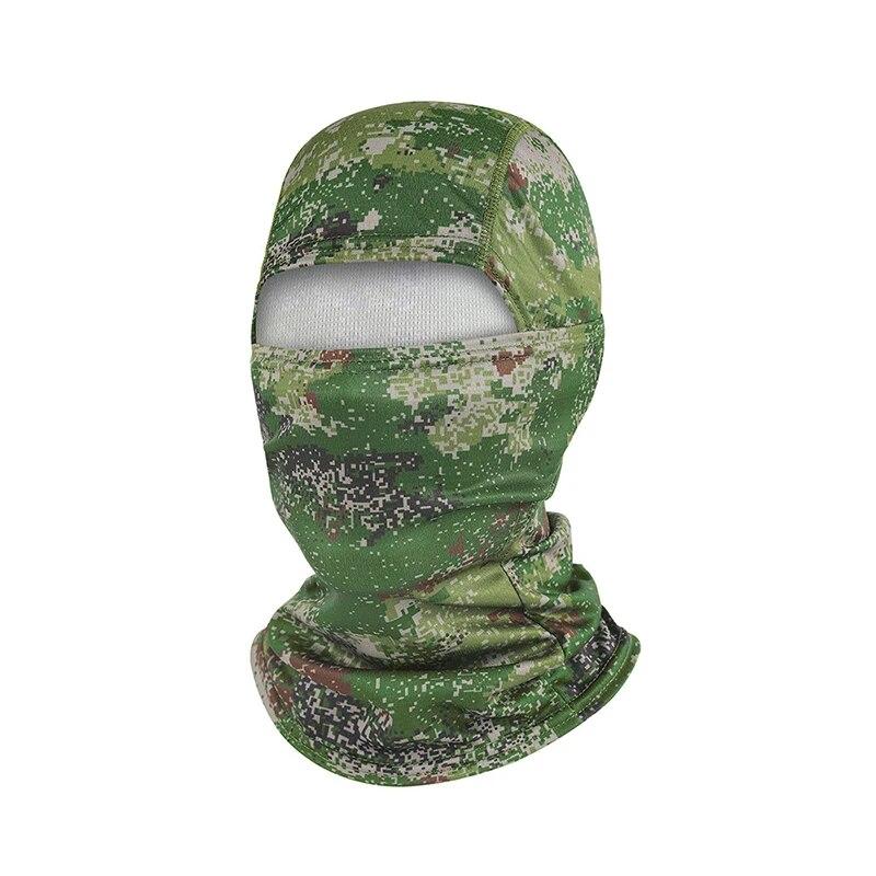 Balaclava tactică de camuflaj Protecție UV Rezistenta pentru ciclism Mască de față Uscare rapidă Ciclism în aer liber Pescuit Drumeții Esarfe