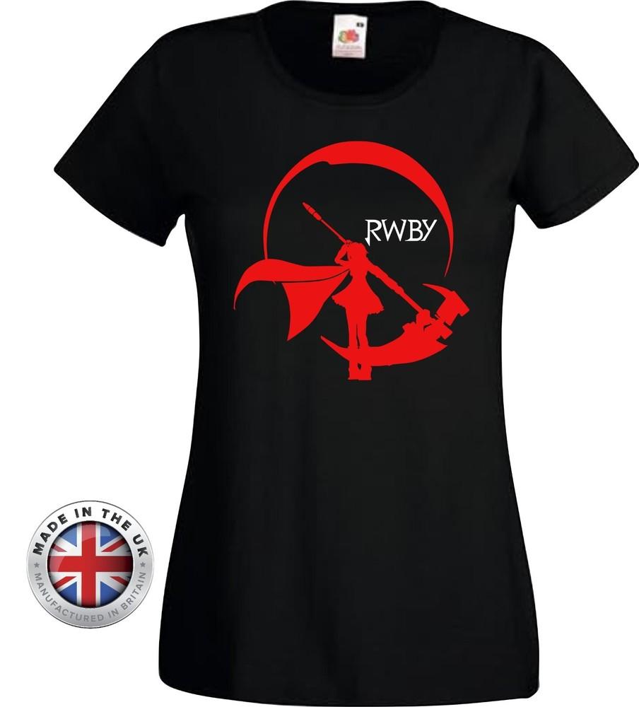 

RWBY Anime Inspired Ruby RED black T Shirt.Unisex, Women s Fitted printed tshirt XL