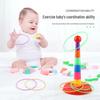 Children's Rainbow Stacking and Ring Toss Game for Parent-Child Interaction