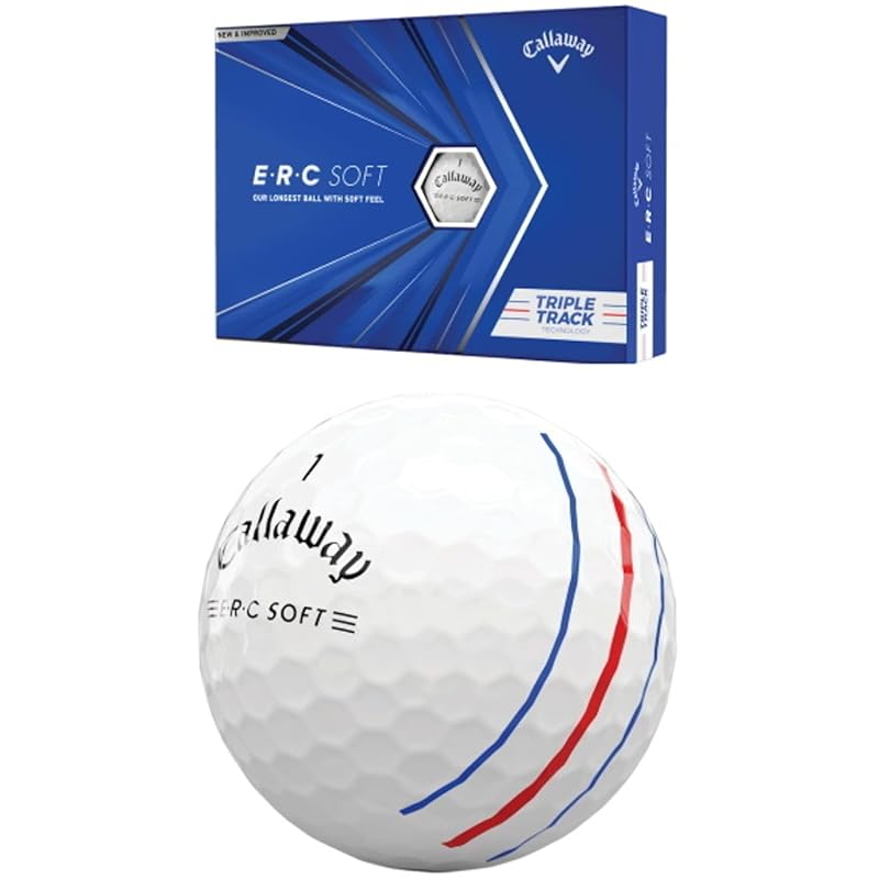 

2021 callaway ERC soft SOFT triple track 1 dozen (12 balls included) golf ball US specification white [product]
