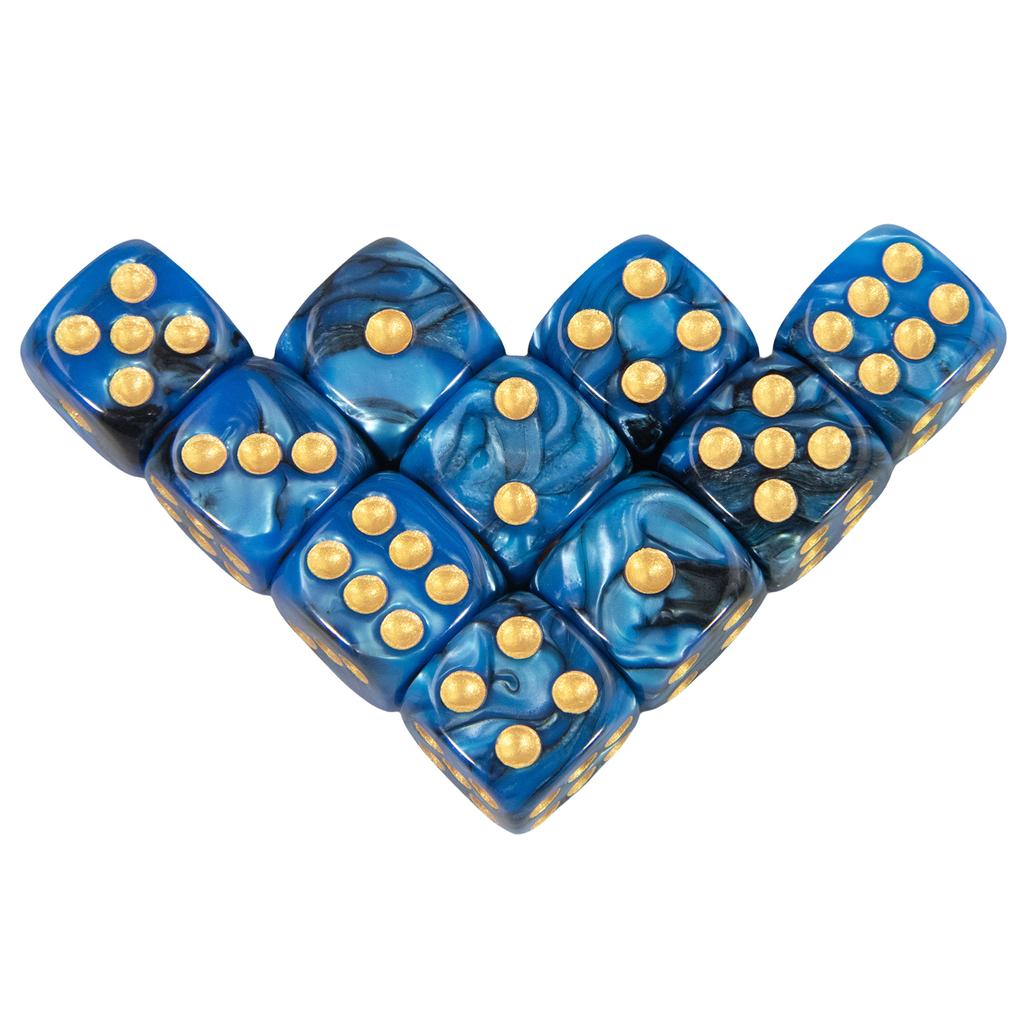 16mm Rounded Corner Dice 10pcs Mixing Colors Game Dice for Table Game Math Teching