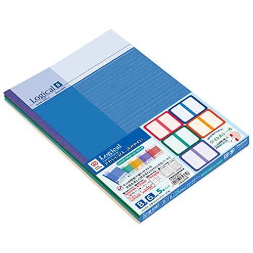 

Nakabayashi B524B-5P Logical Notebook, B5, B Ruled, Pack of 5