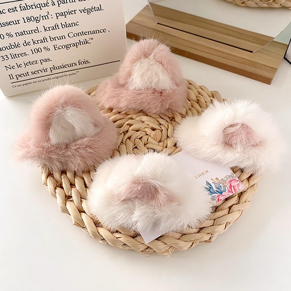 GUFER Katzenohren Haarspangen, Lolita Kopfschmuck, Niedliche Tierohren, Cosplay Haarspangen, Flauschige Katzenohr Haarornamente, Kinder Haarspangen, Kostümzubehör,