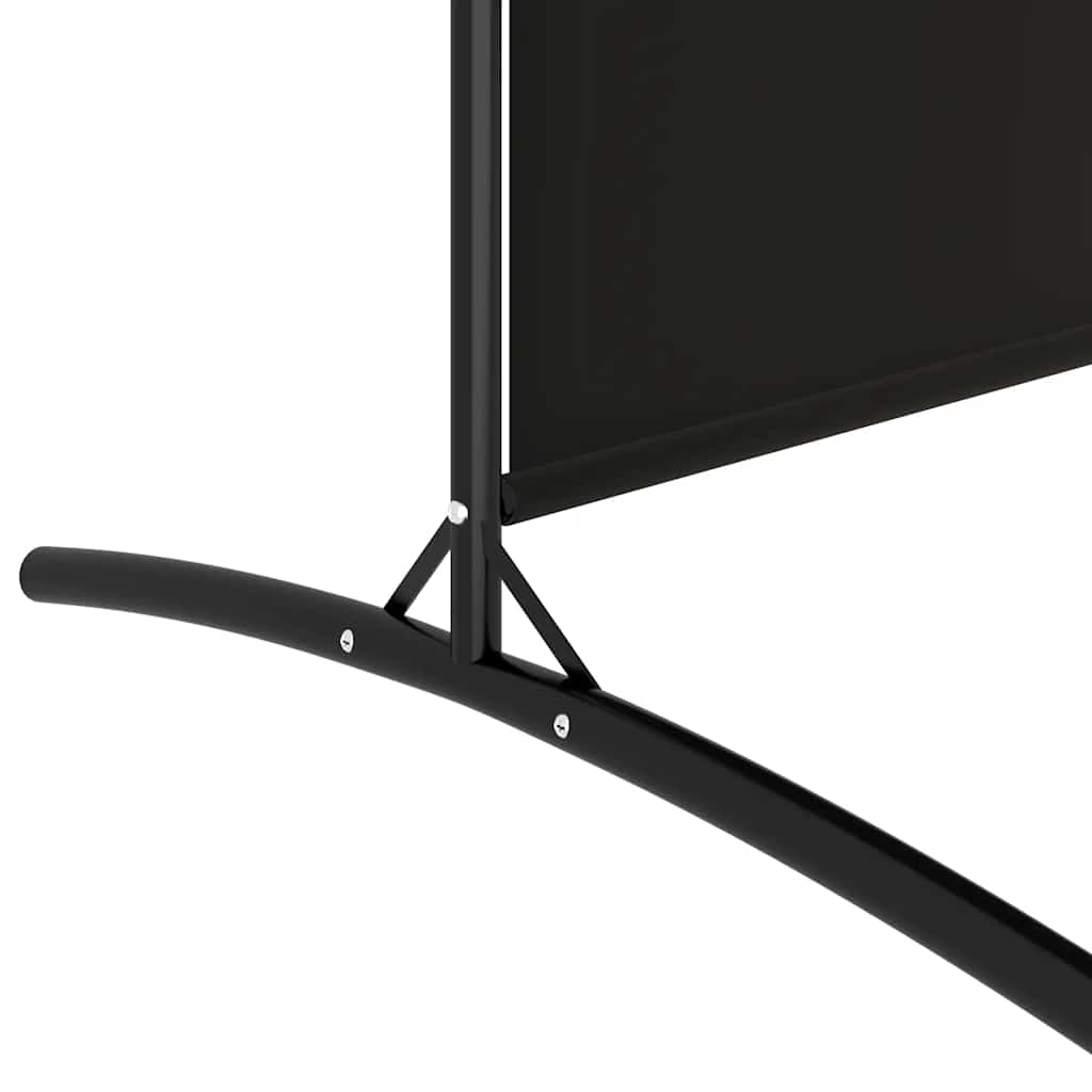 Vidaxl 4-Panel Room Divider, Black, 698X180 Cm, Fabric