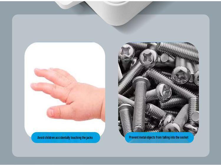 Pure Copper Multi-Hole Power Strip with Cord for Office and Home