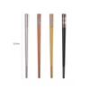 5 Pairs 304 Stainless Steel Chopsticks Reusable Non Slip Chopsticks Dishwasher for Food Sushi Sticks Kitchen Tableware