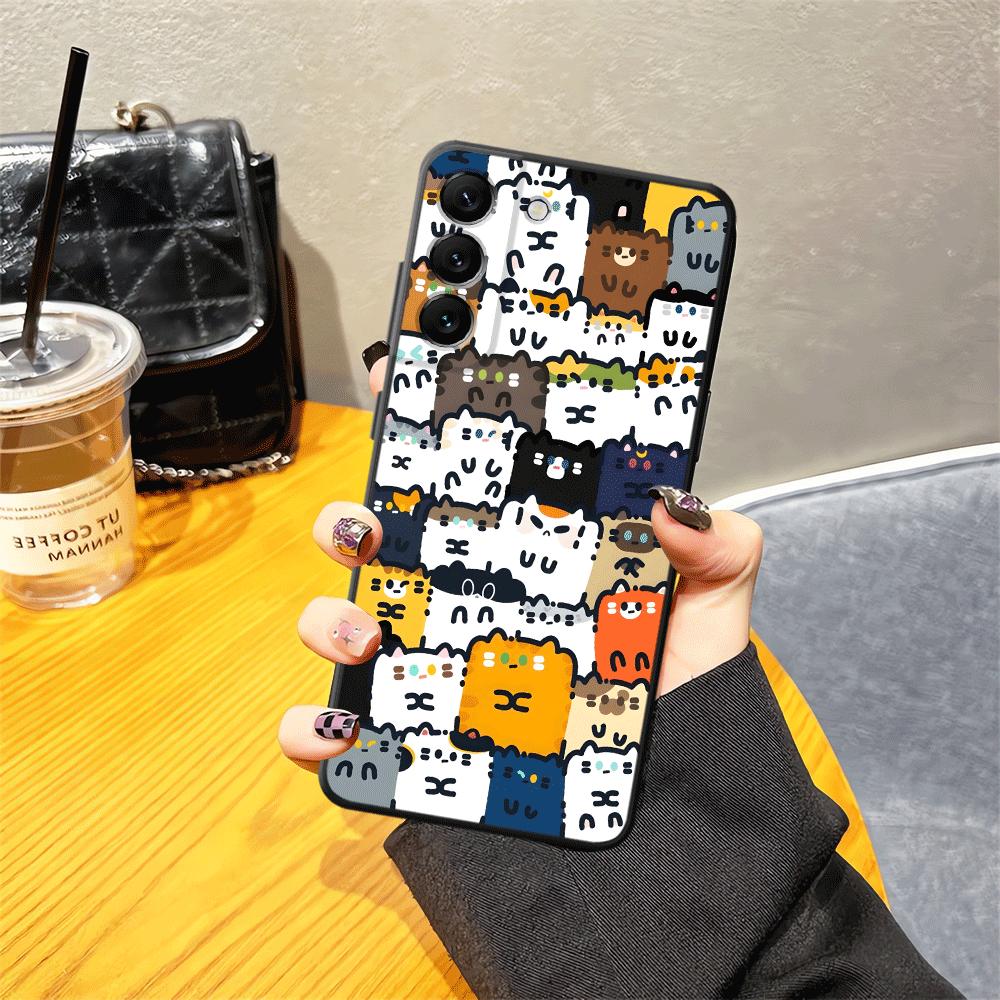 Case for Samsung Galaxy A55 A06 A23 A52 A36 A53 A17 A37 A05 A57 A15 A73 A51 A25 A16 Phone Cover A50 A12 A41 A13 A70 Cute Cat